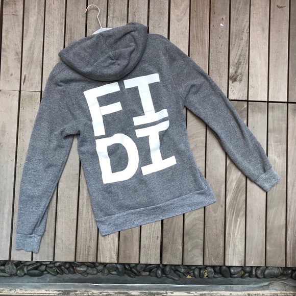 SOULCYCLE Grey & White Draw String Zip Up Hoodie - Picture 2 of 6